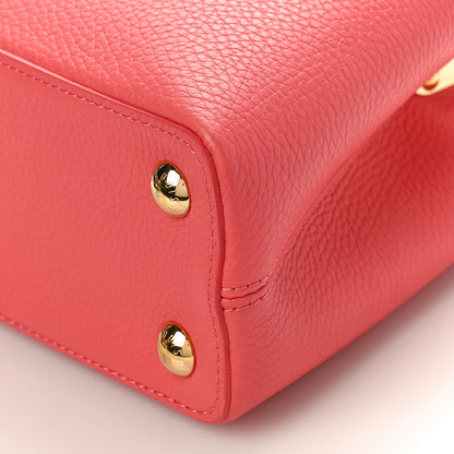 Louis Vuitton Taurillon Snakeskin Capucines PM Coral 8 of 8