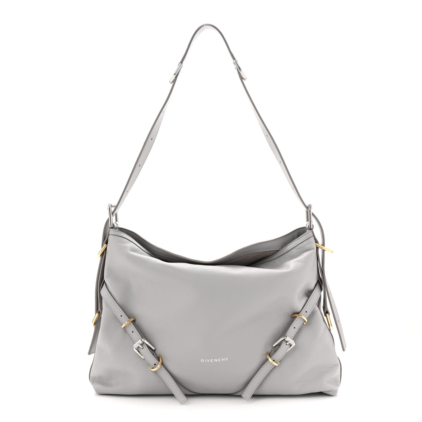 Calfskin Medium Voyou Bag Light Grey
