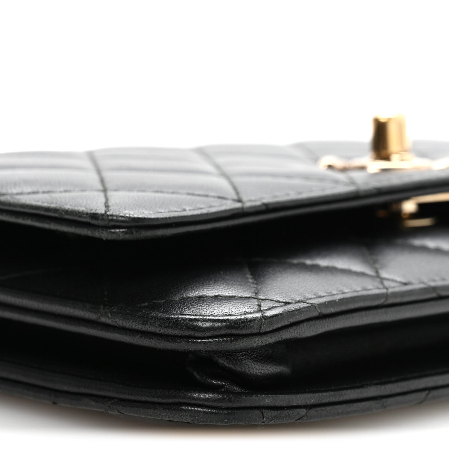 Chanel Lambskin Quilted Trendy CC Wallet On Chain WOC Black 9 of 11