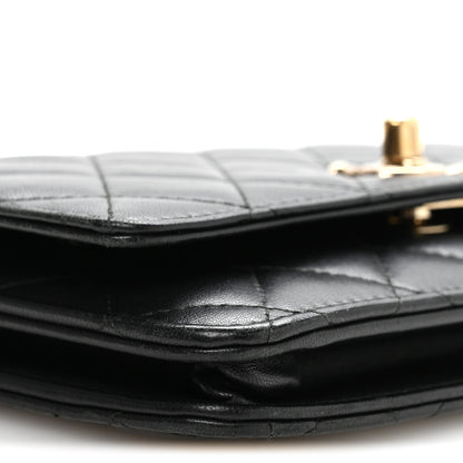 Chanel Lambskin Quilted Trendy CC Wallet On Chain WOC Black 9 of 11