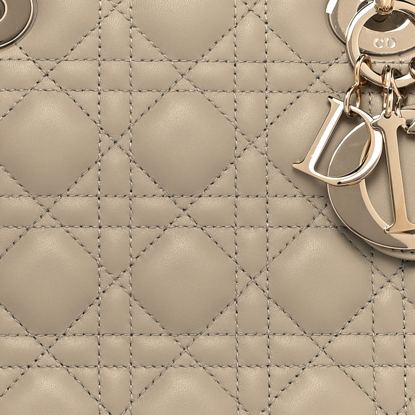 Lambskin Cannage Medium Lady Dior Beige