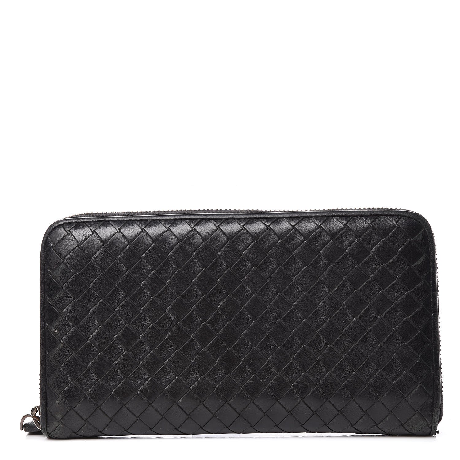 Bottega Veneta Nappa Intrecciato Zip Around Wallet Black 1 of 12