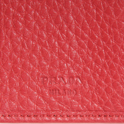 Prada Vitello Daino Compact Wallet Peonia 7 of 9