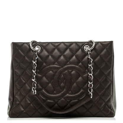 Chanel Caviar Quilted Grand Shopping Tote GST Brown 1 of 7