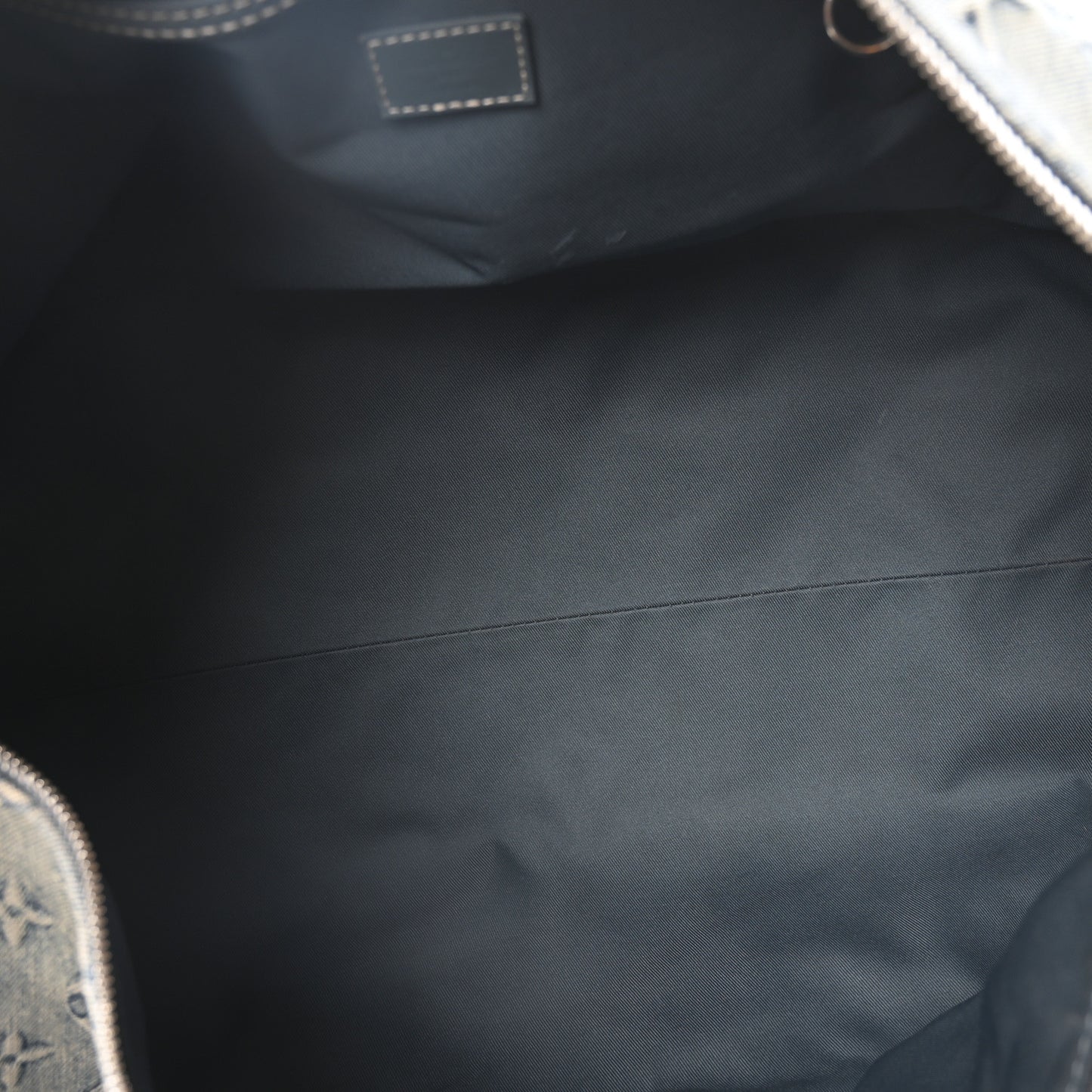 Monogram Washed Denim Keepall Bandouliere 50 Blue