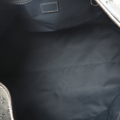 Louis Vuitton Monogram Washed Denim Keepall Bandouliere 50 Blue 5 of 9