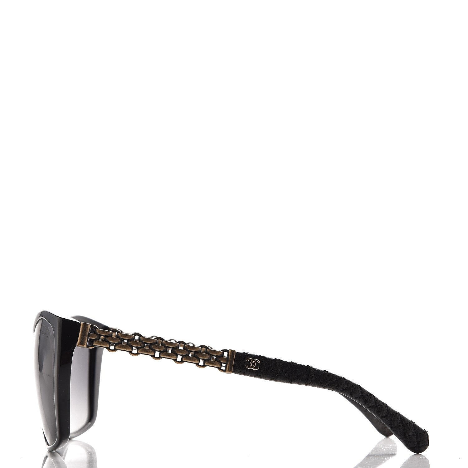 Chanel Lambskin Quilted Reissue Polarized Sunglasses 5327-Q Black 3 of 10