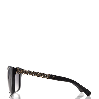 Chanel Lambskin Quilted Reissue Polarized Sunglasses 5327-Q Black 3 of 10