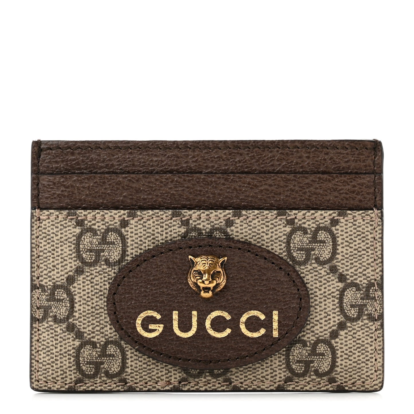 GG Supreme Monogram Neo Vintage Card Holder Beige Crop New Acero