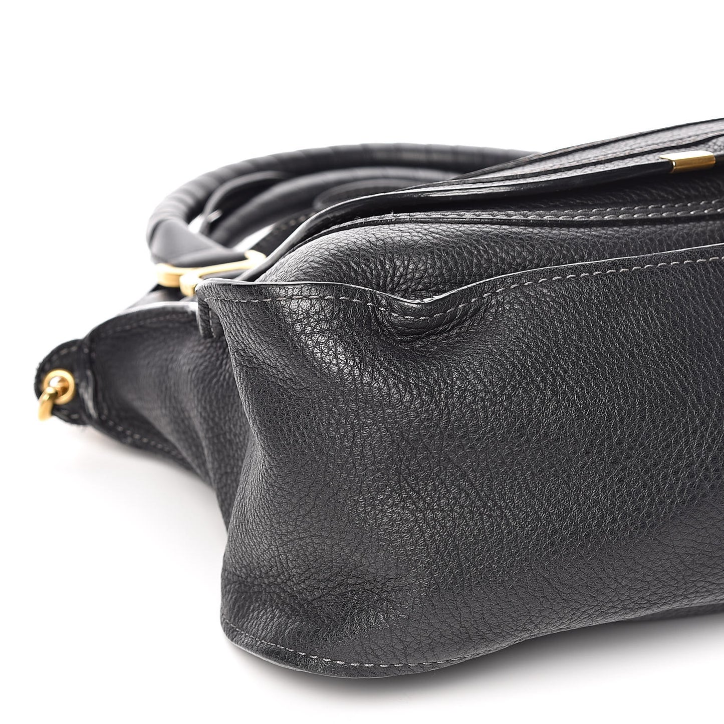 Calfskin Medium Marcie Satchel Black