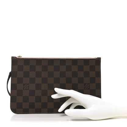 Louis Vuitton Damier Ebene Neverfull MM GM Pochette Rose Ballerine 2 of 6