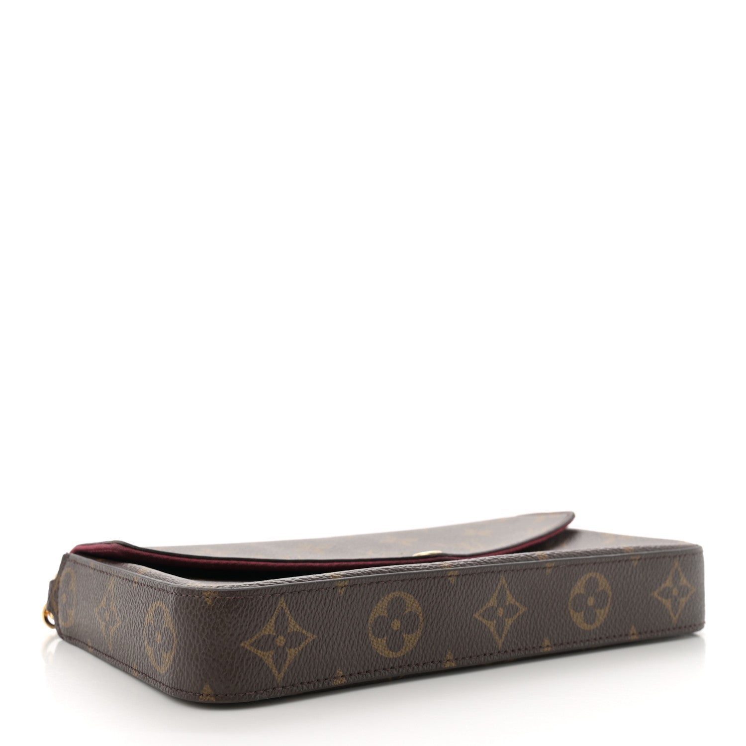 Louis Vuitton Monogram Pochette Felicie Chain Wallet Fuchsia 5 of 13