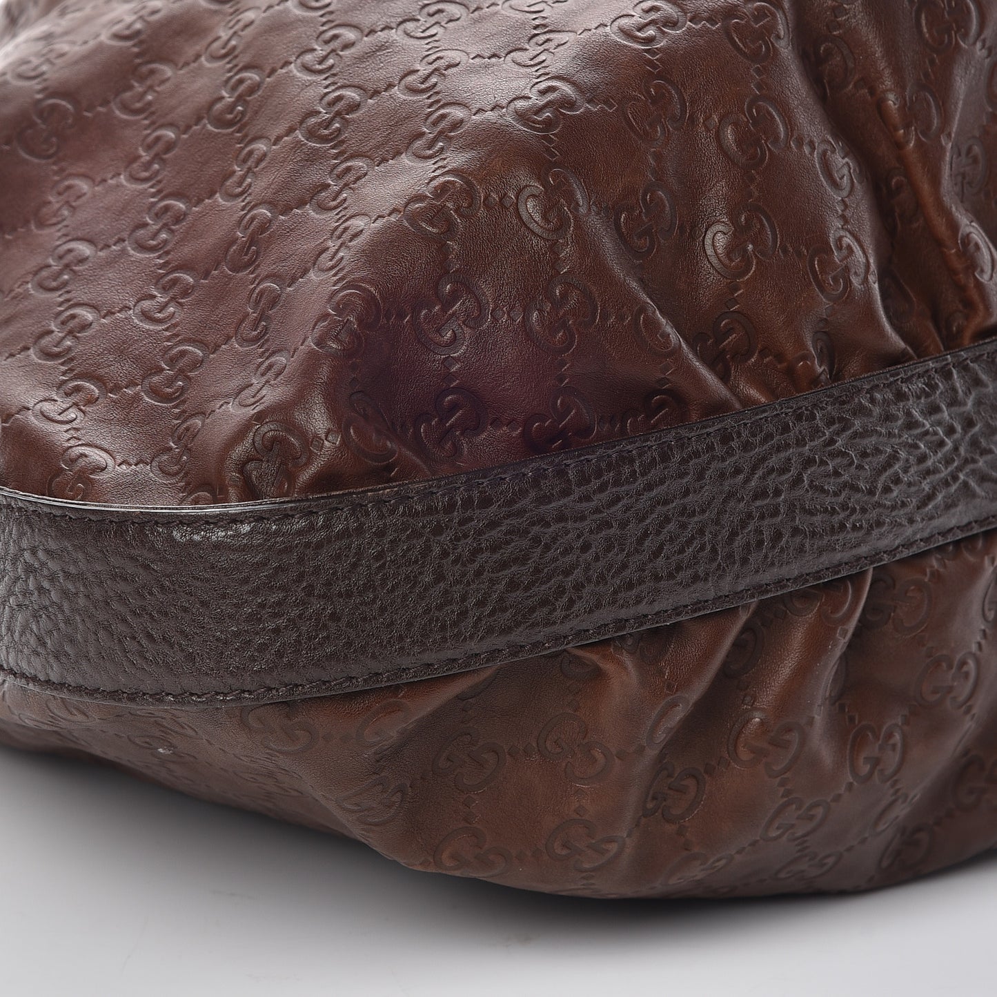 Guccissima Medium Interlocking Icon Shoulder Bag Dark Brown