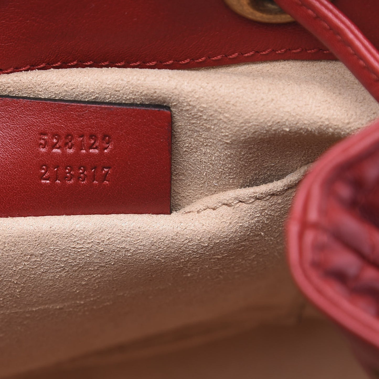 Calfskin Matelasse GG Marmont Flap Backpack Hibiscus Red