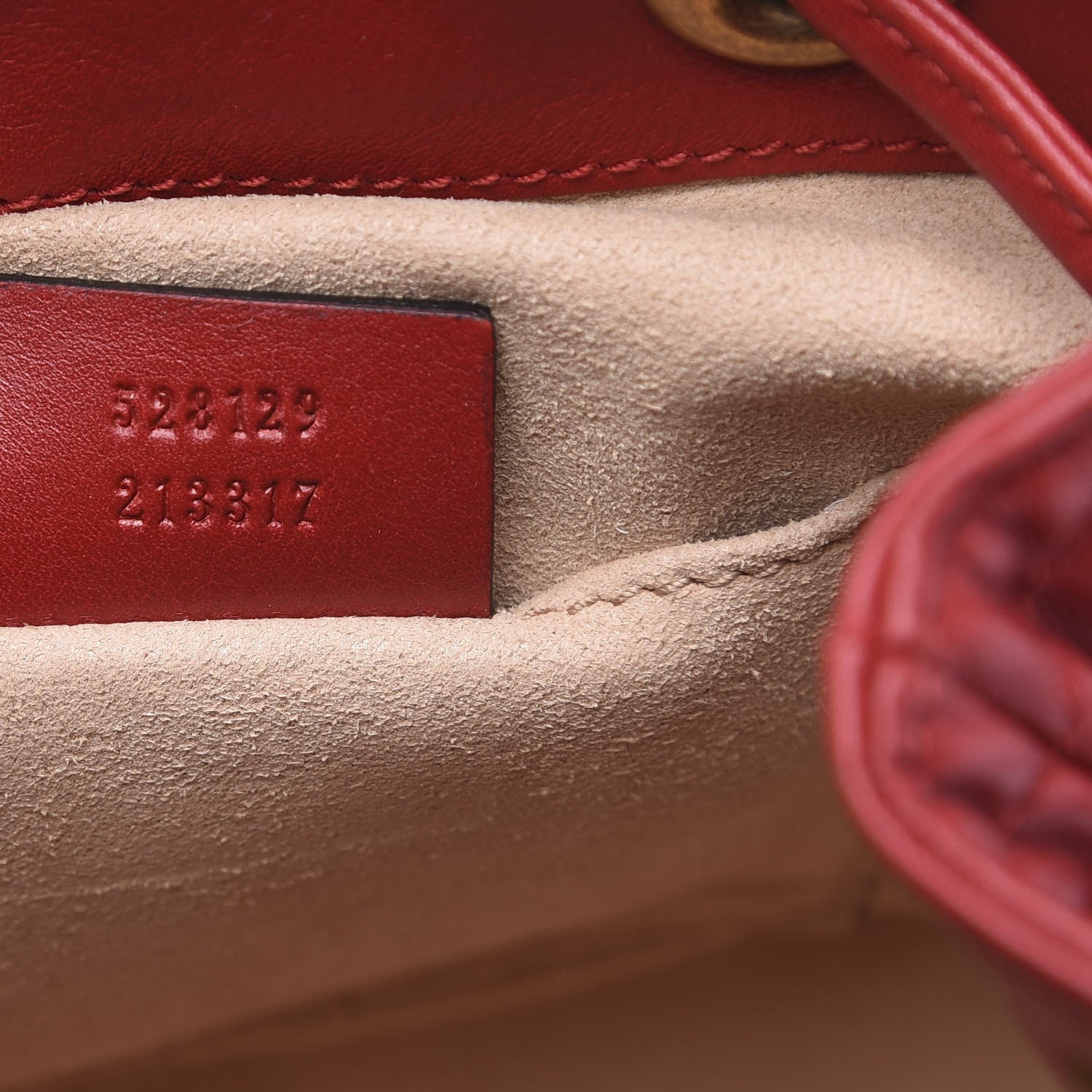 Gucci Calfskin Matelasse GG Marmont Flap Backpack Hibiscus Red 6 of 9