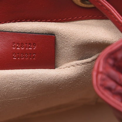 Gucci Calfskin Matelasse GG Marmont Flap Backpack Hibiscus Red 6 of 9