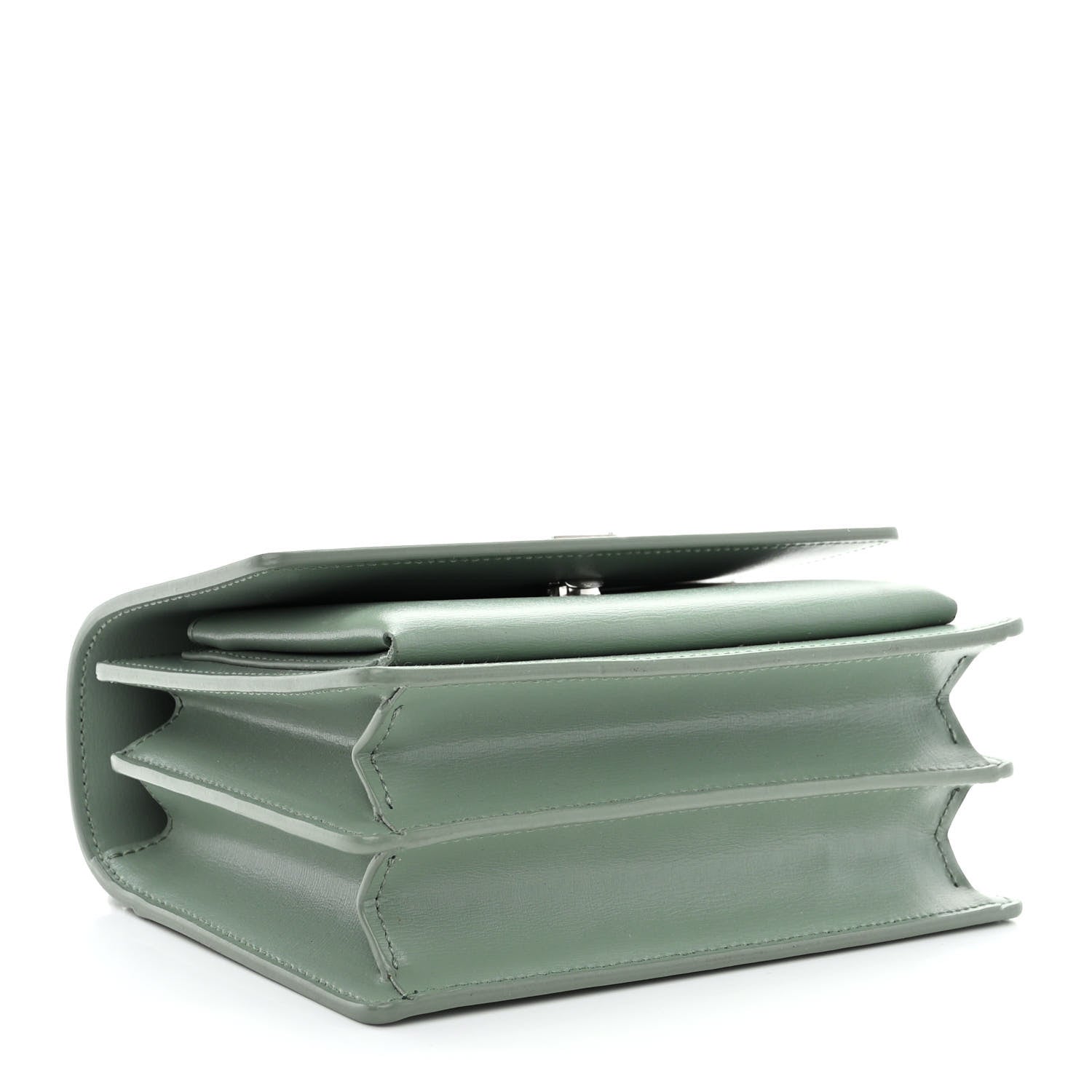 Saint Laurent Calfskin Small Monogram Sunset Vert Opaline 4 of 10
