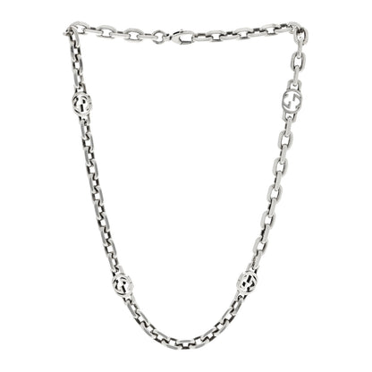 Gucci Sterling Silver Interlocking GG Chain Necklace 2 of 3