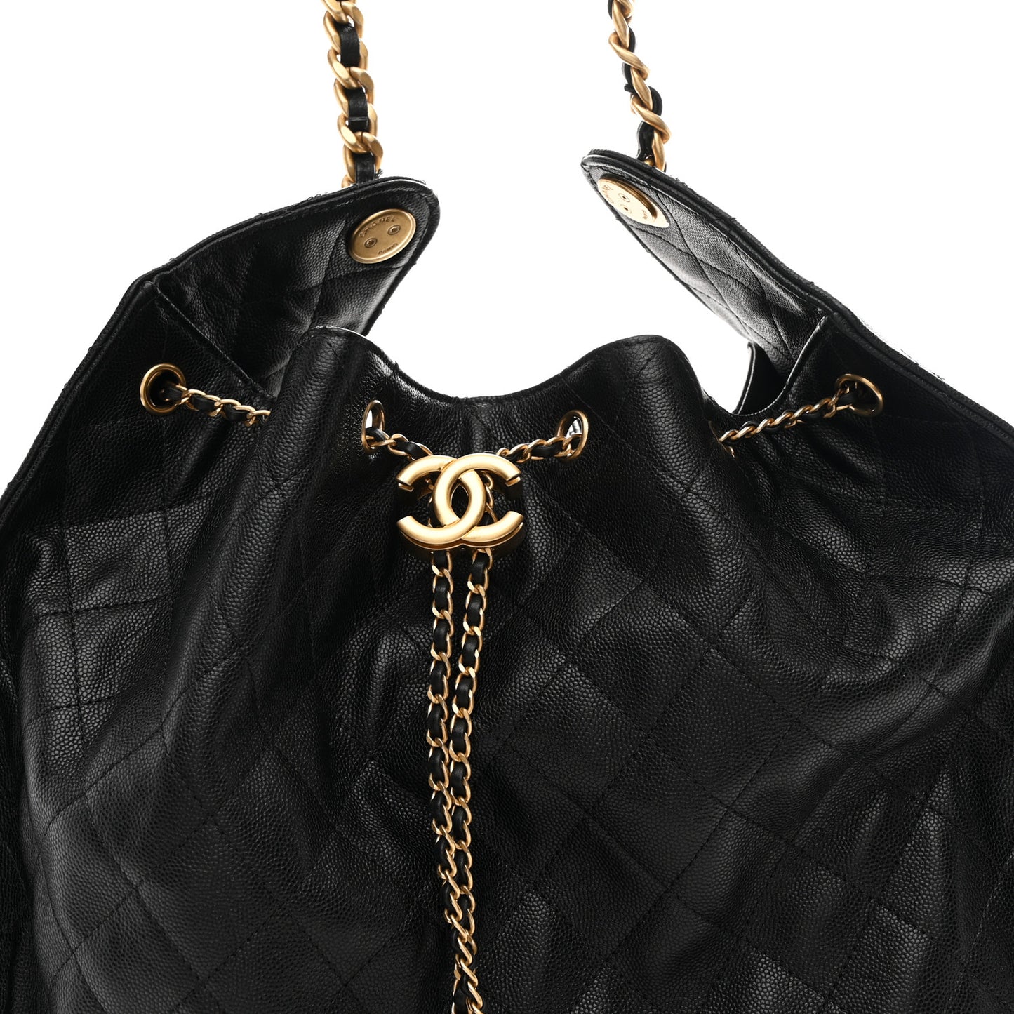 Caviar Quilted Large Chanel 25 Handbag Black