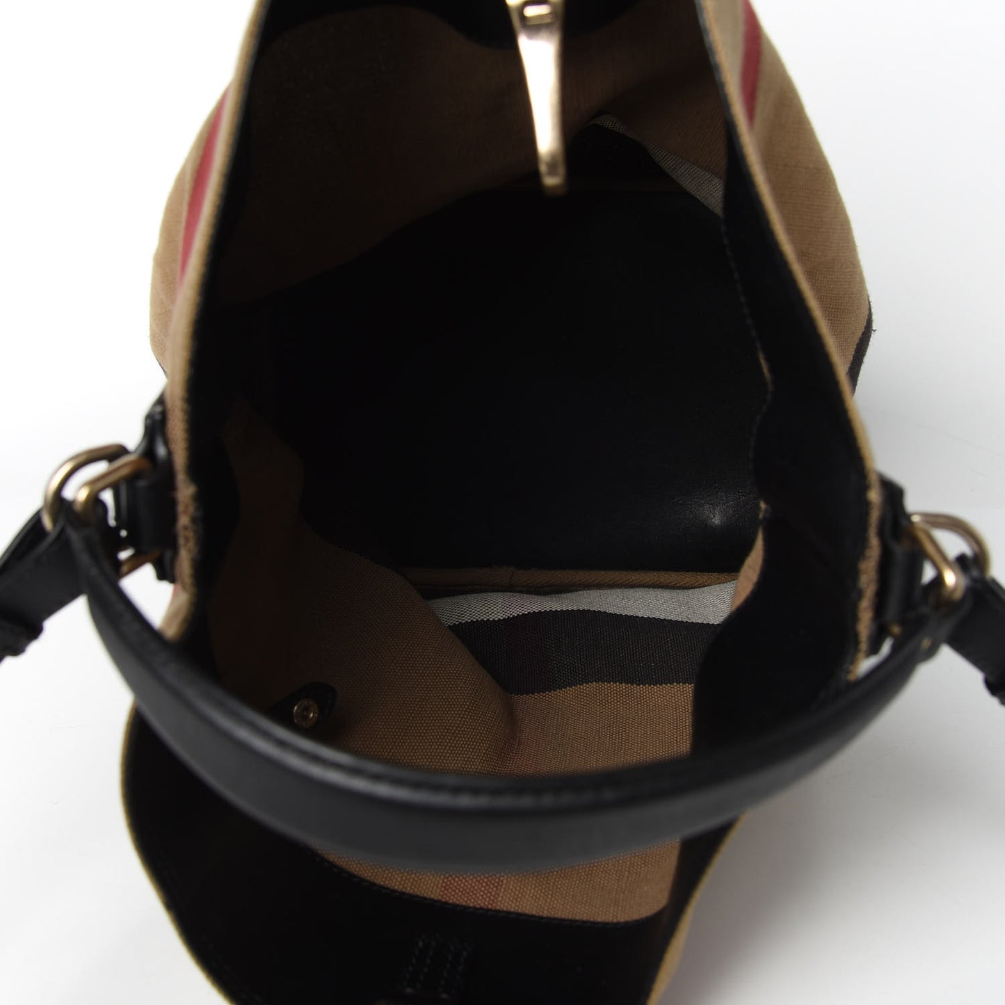 Canvas Mega Check Medium Ashby Hobo Black