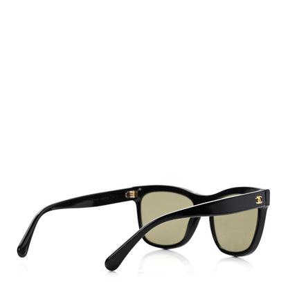 Chanel Acetate Logo Shield Sunglasses 5418 Black 5 of 5