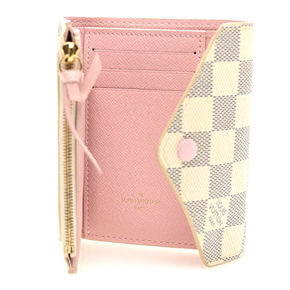 Louis Vuitton Damier Azur Victorine Wallet Rose Ballerine 5 of 6