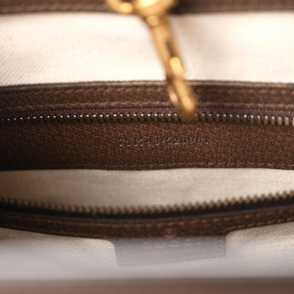 Gucci GG Supreme Monogram Web Textured Dollar Calfskin Medium Ophidia Tote Brown 7 of 10