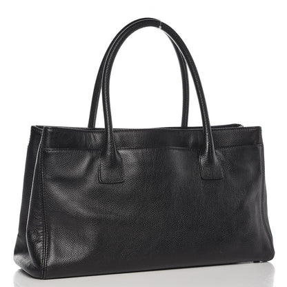 Chanel Calfskin Mademoiselle Lock Cerf Shopper Tote Black 3 of 11