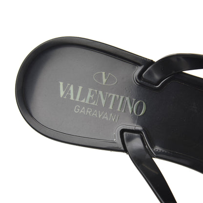 Valentino Garavani PVC Jelly Rockstud Bow Thong Sandals 40 Black 6 of 18
