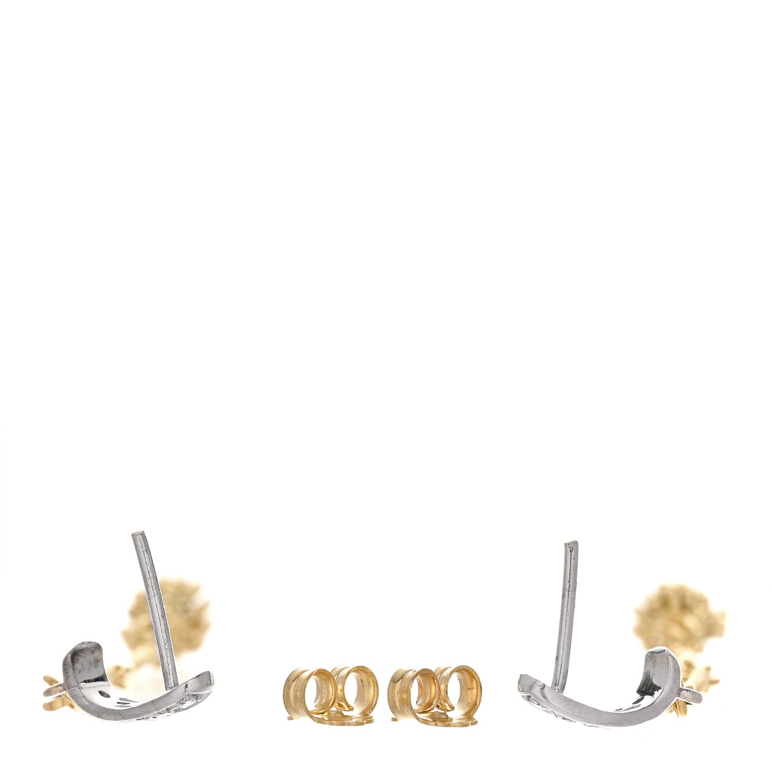 Roberto Coin 18K Yellow White Gold Diamond Drop Earrings 4 of 4