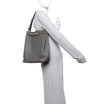 Hermes Togo So KELLY 26 Etain Bleu Obscur 2 of 14