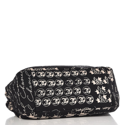Chanel Canvas Camellia Flower Tote Black 4 of 7