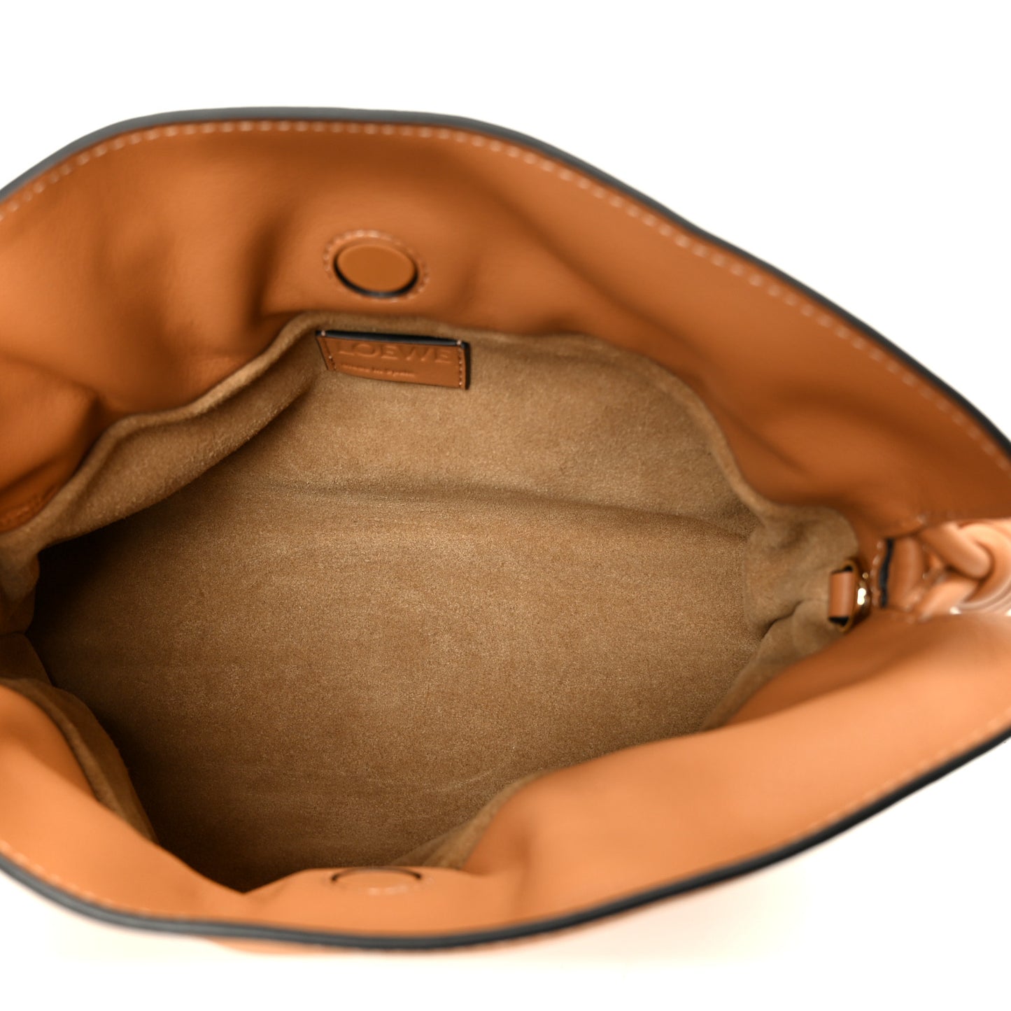 Calfskin Mini Flamenco Knot Clutch Warm Desert Warm Desert