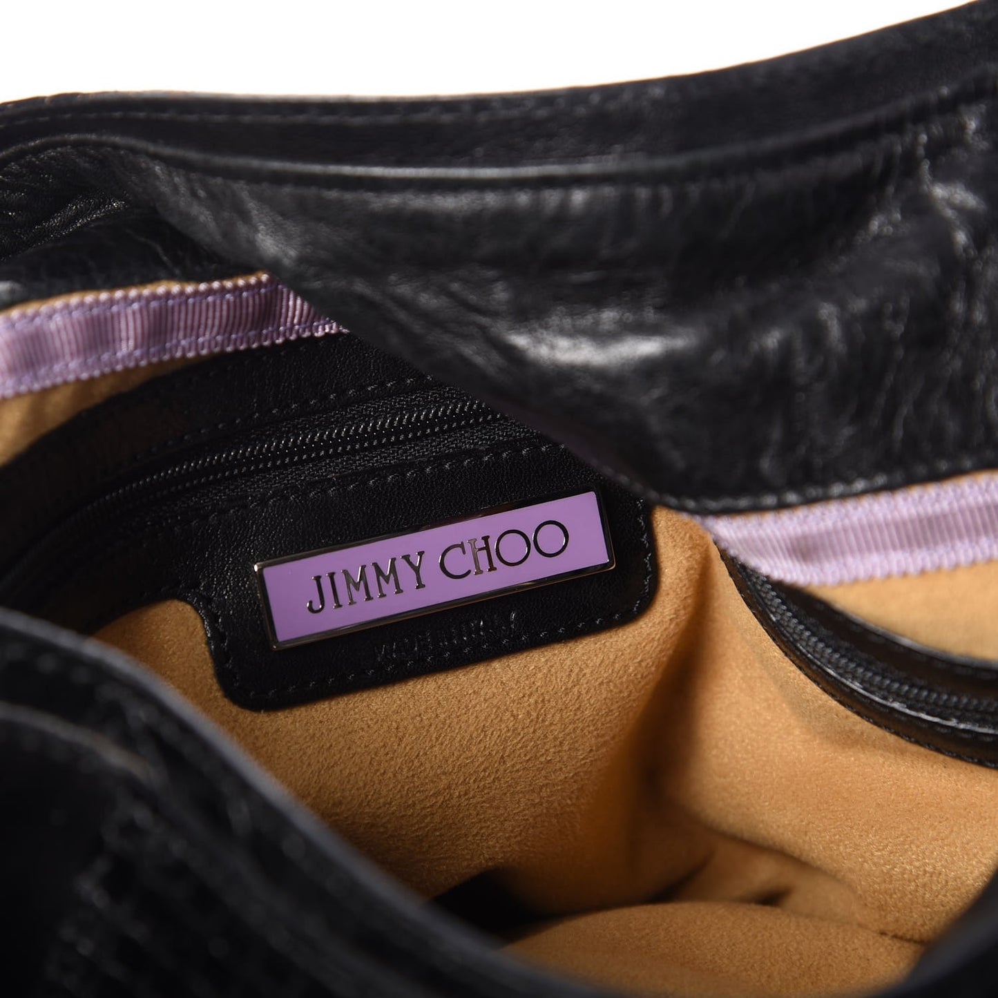 Croc Calfskin Embossed Mahala Black