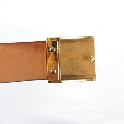 Louis Vuitton Damier Ebene LV Paris Belt Gold 75 30 3 of 11