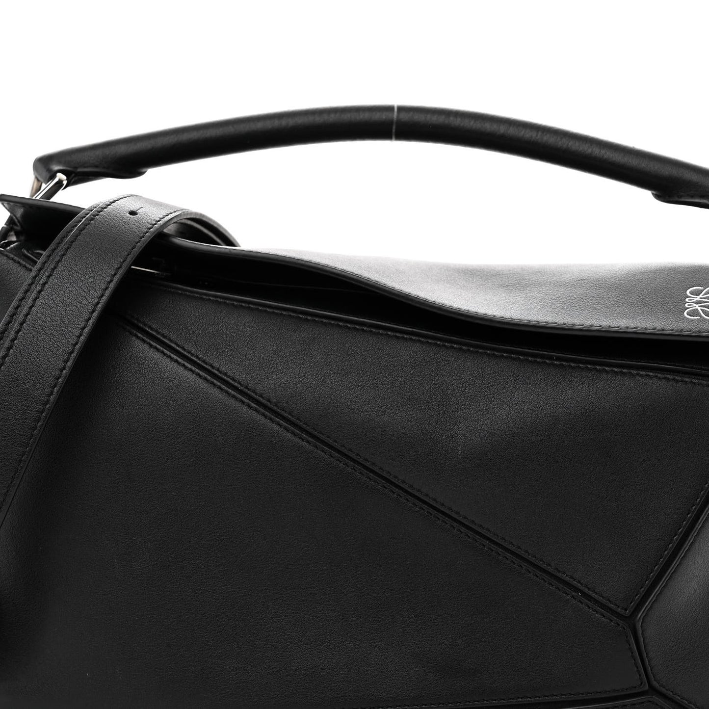 Calfskin Medium Puzzle Bag Black