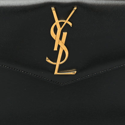 Saint Laurent Smooth Shiny Calfskin Monogram Uptown Pouch Black 8 of 11