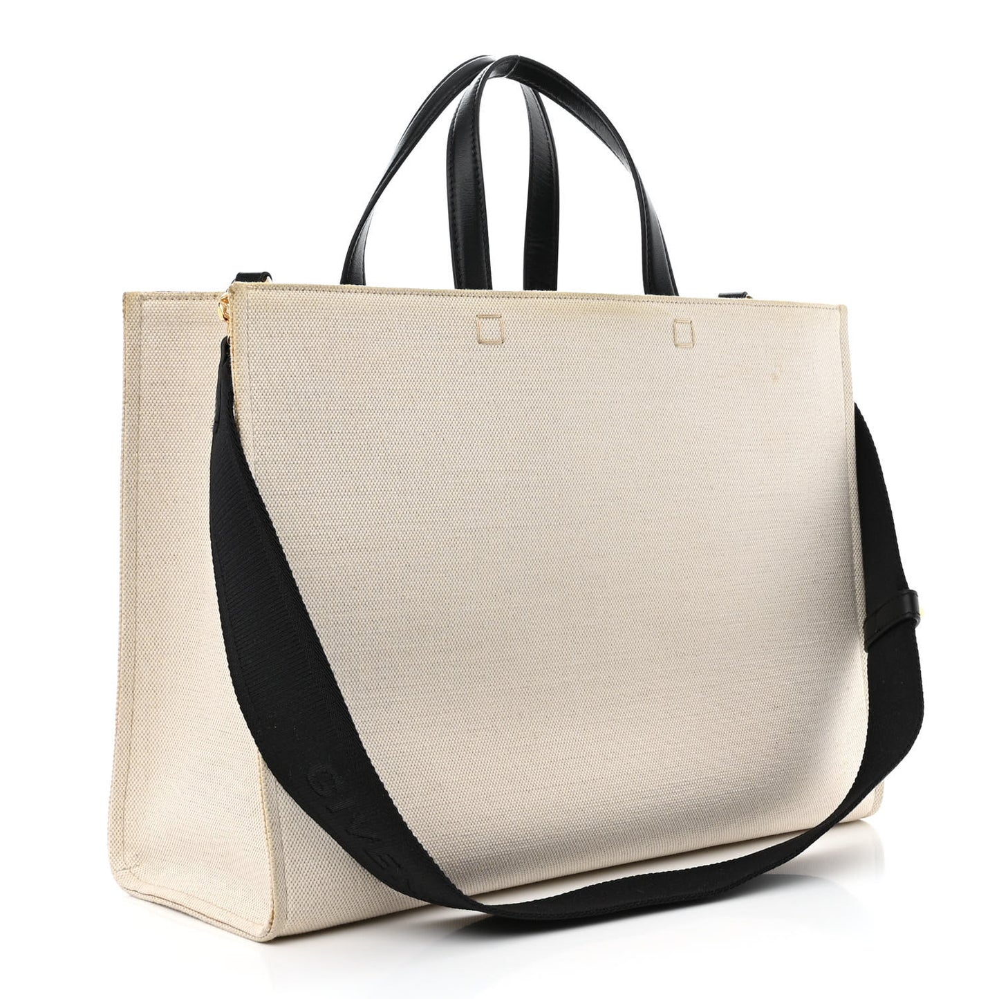 Canvas Logo 4G Embossed Medium Tote Beige Black