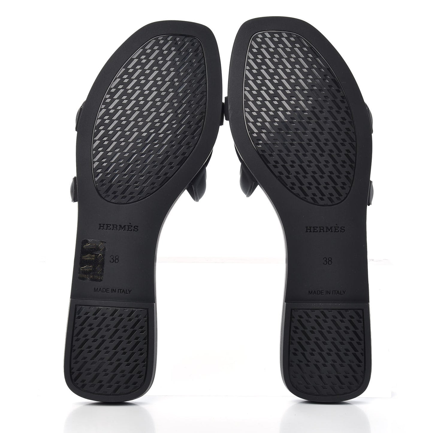 Rubber Aloha Sandals 38 Black