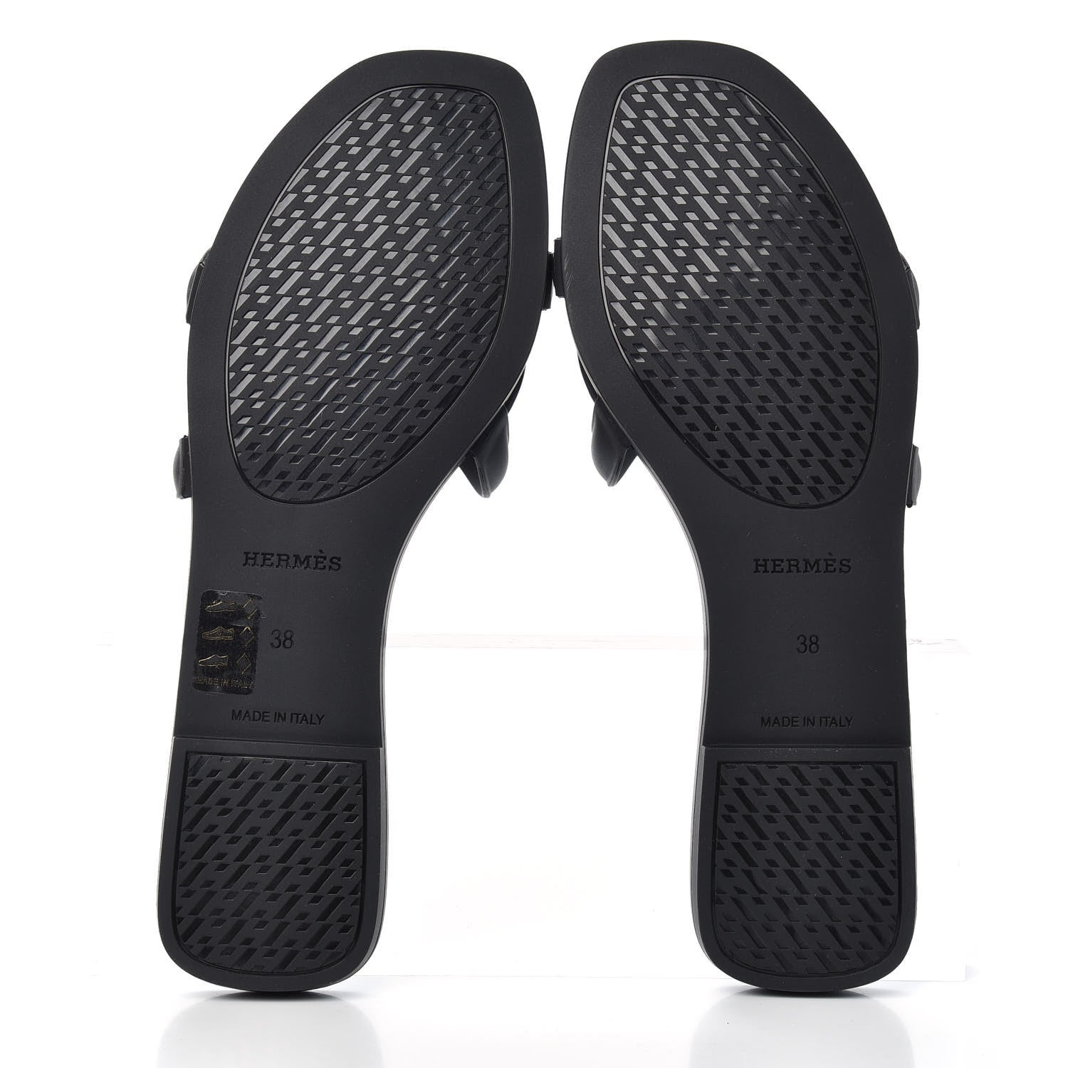 Hermes Rubber Aloha Sandals 38 Black 6 of 11