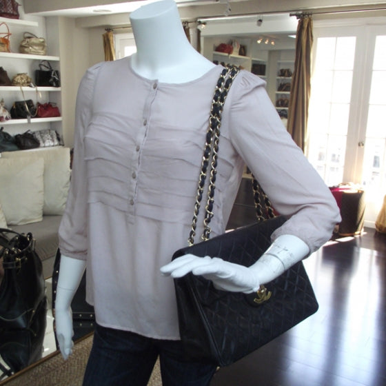 Lambskin XL Jumbo Flap Navy
