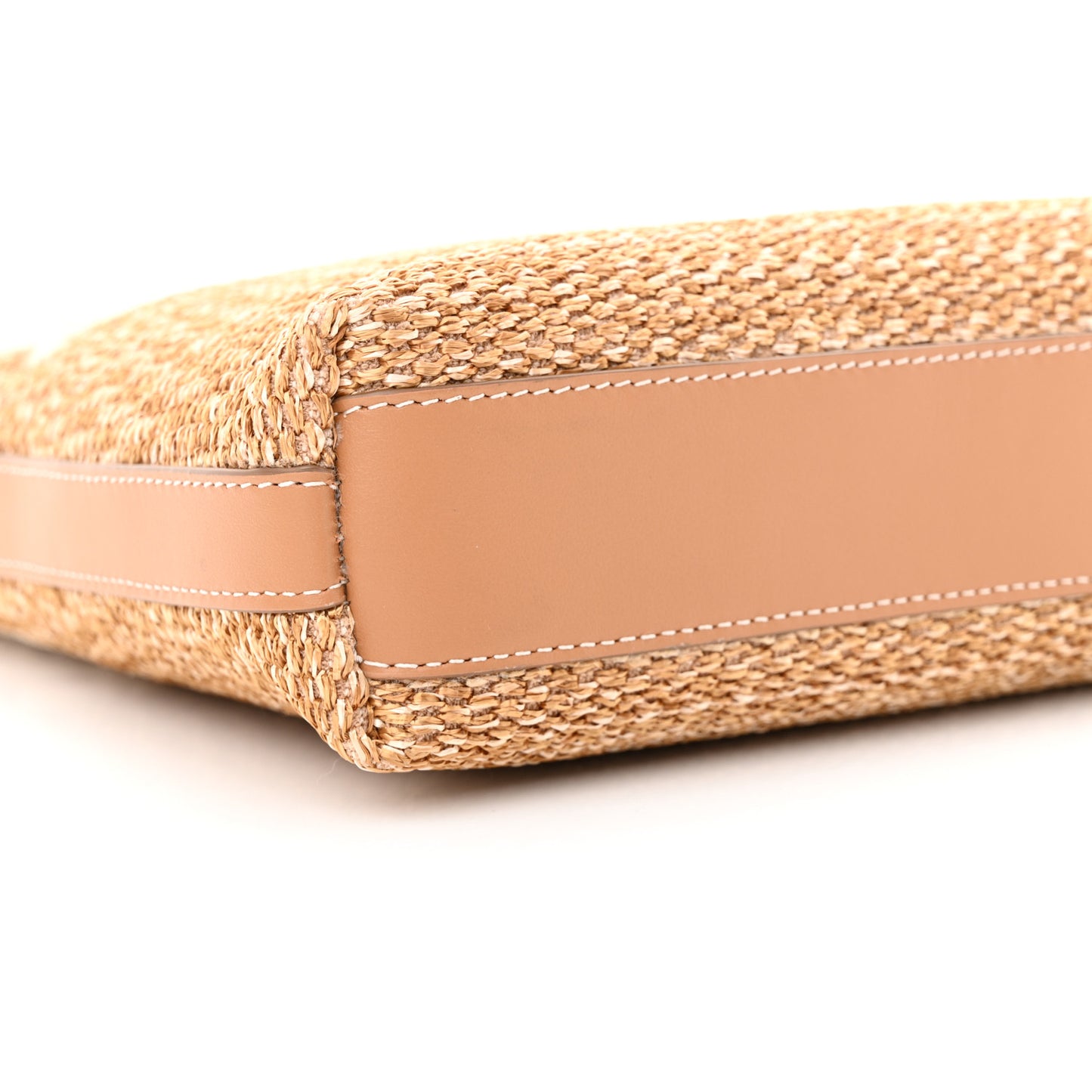 Raffia TB Duncan Pouch Natural Beige