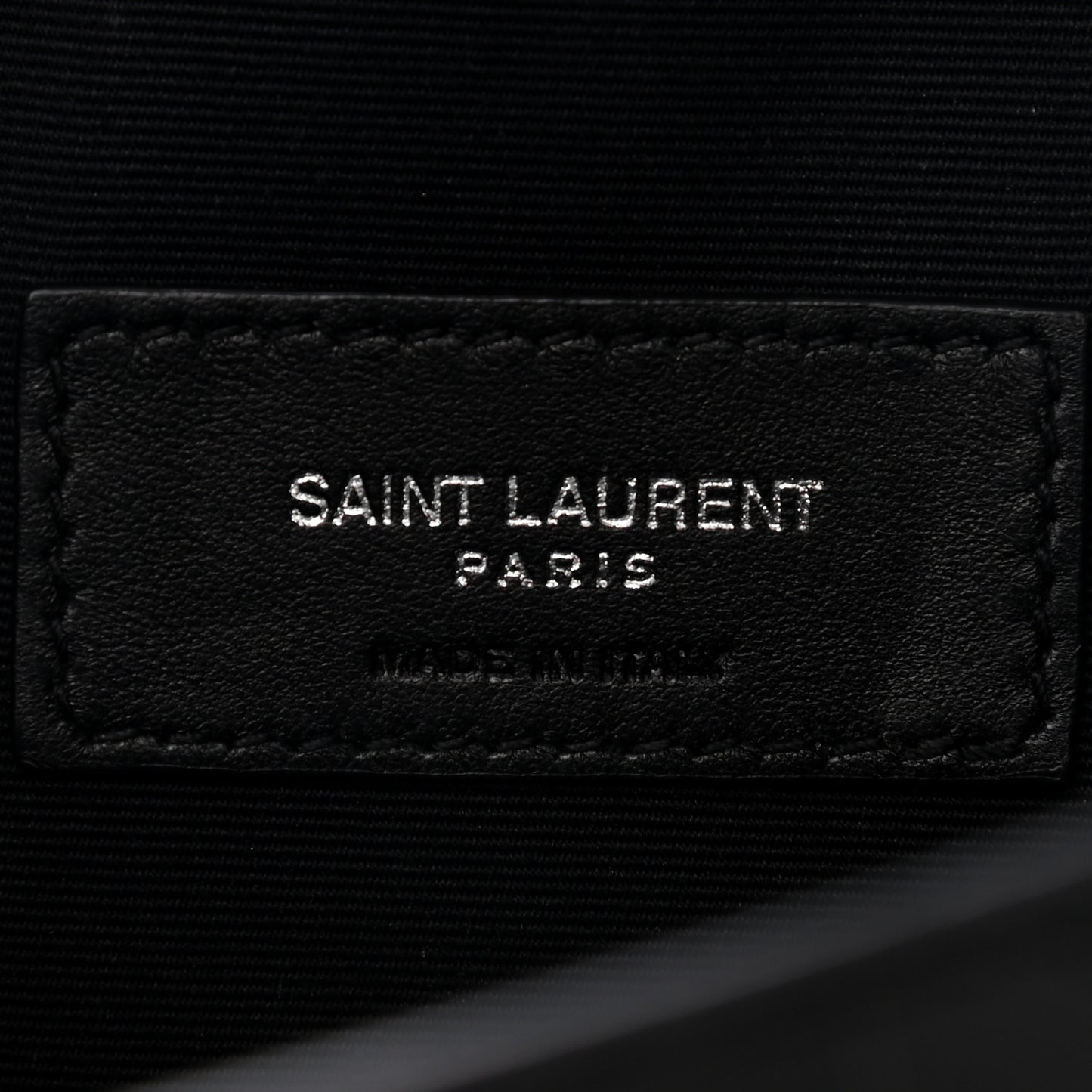 Calfskin Crocodile Embossed Uptown Monogram Pouch Black