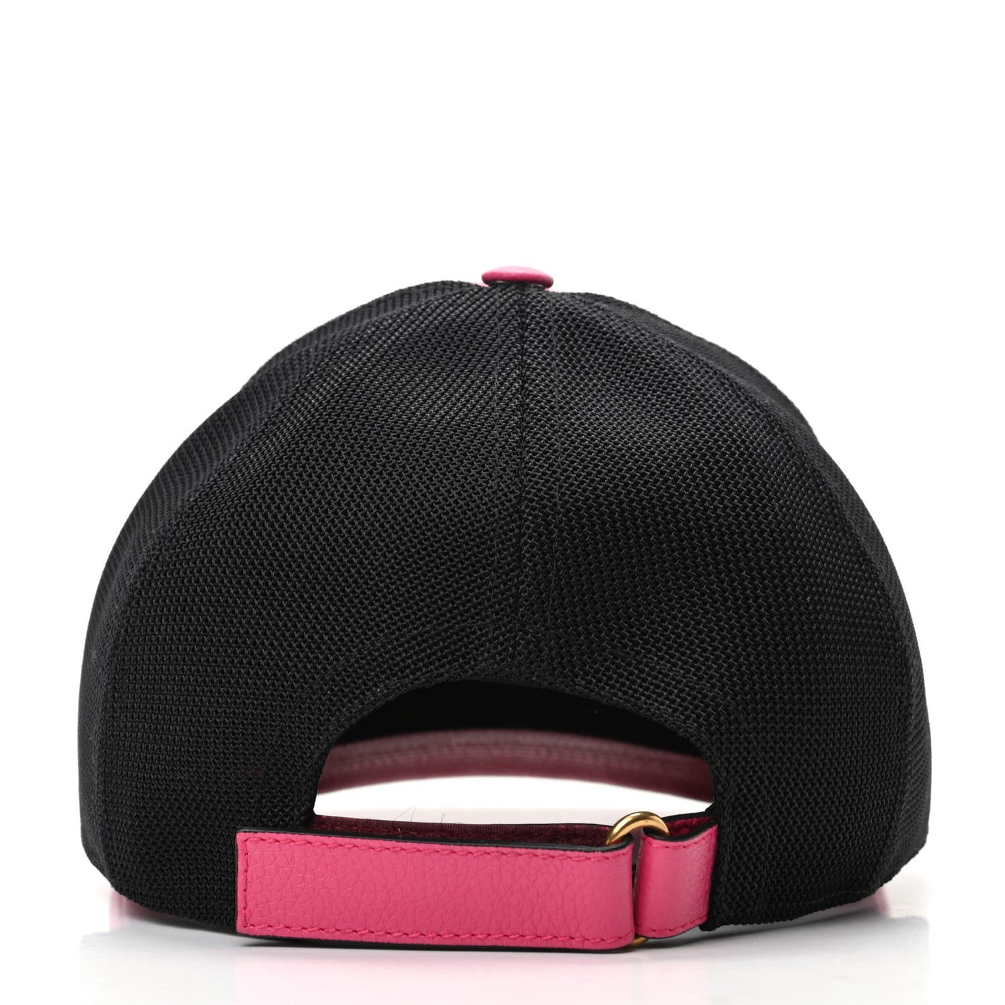 Cripto Calfskin Logo Baseball Hat M Fuxia Black