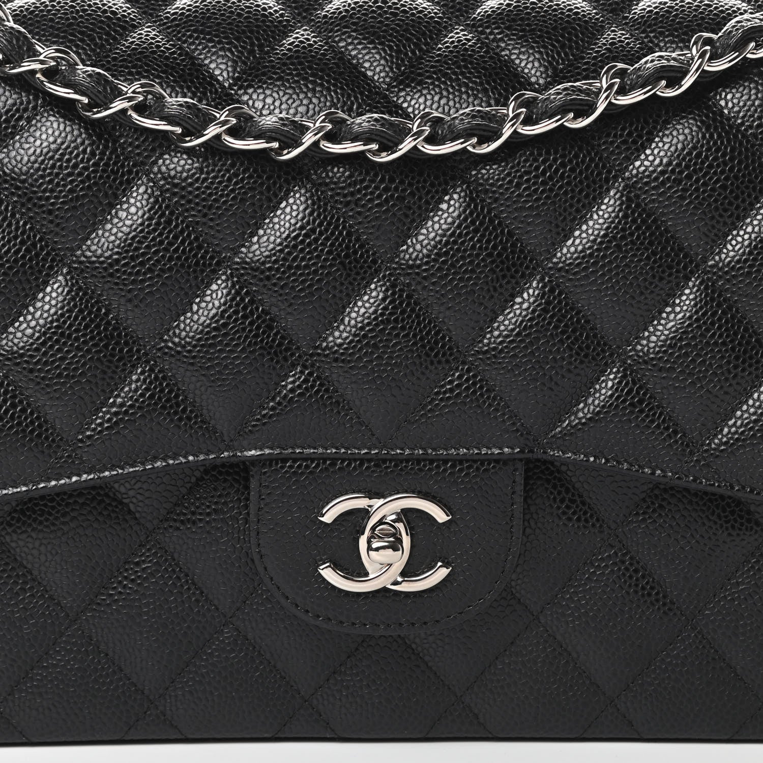 Chanel Caviar Quilted Jumbo Double Flap Black 9 of 12