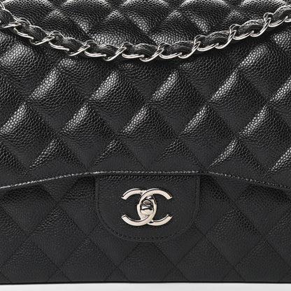 Chanel Caviar Quilted Jumbo Double Flap Black 9 of 12