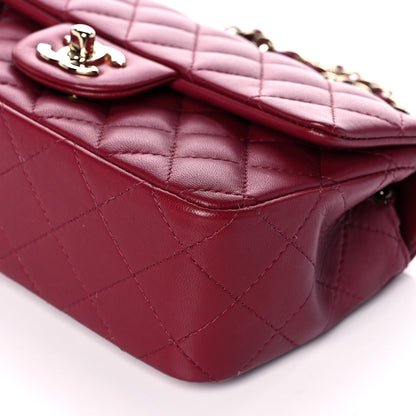 Chanel Lambskin Quilted Mini Rectangular Flap Burgundy 9 of 12