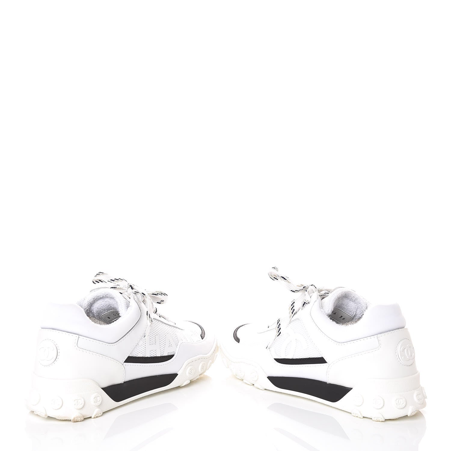 Chanel Calfskin Mesh Sneakers 36 White 6 of 12