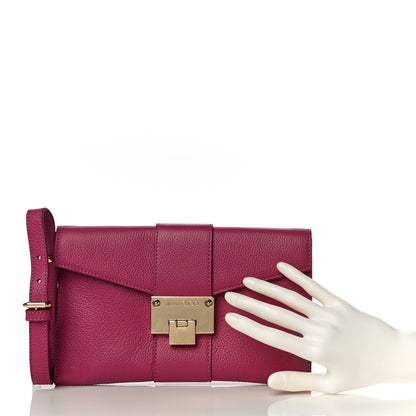 Jimmy Choo Calfskin Rivera Flap Clutch Pink 2 of 11
