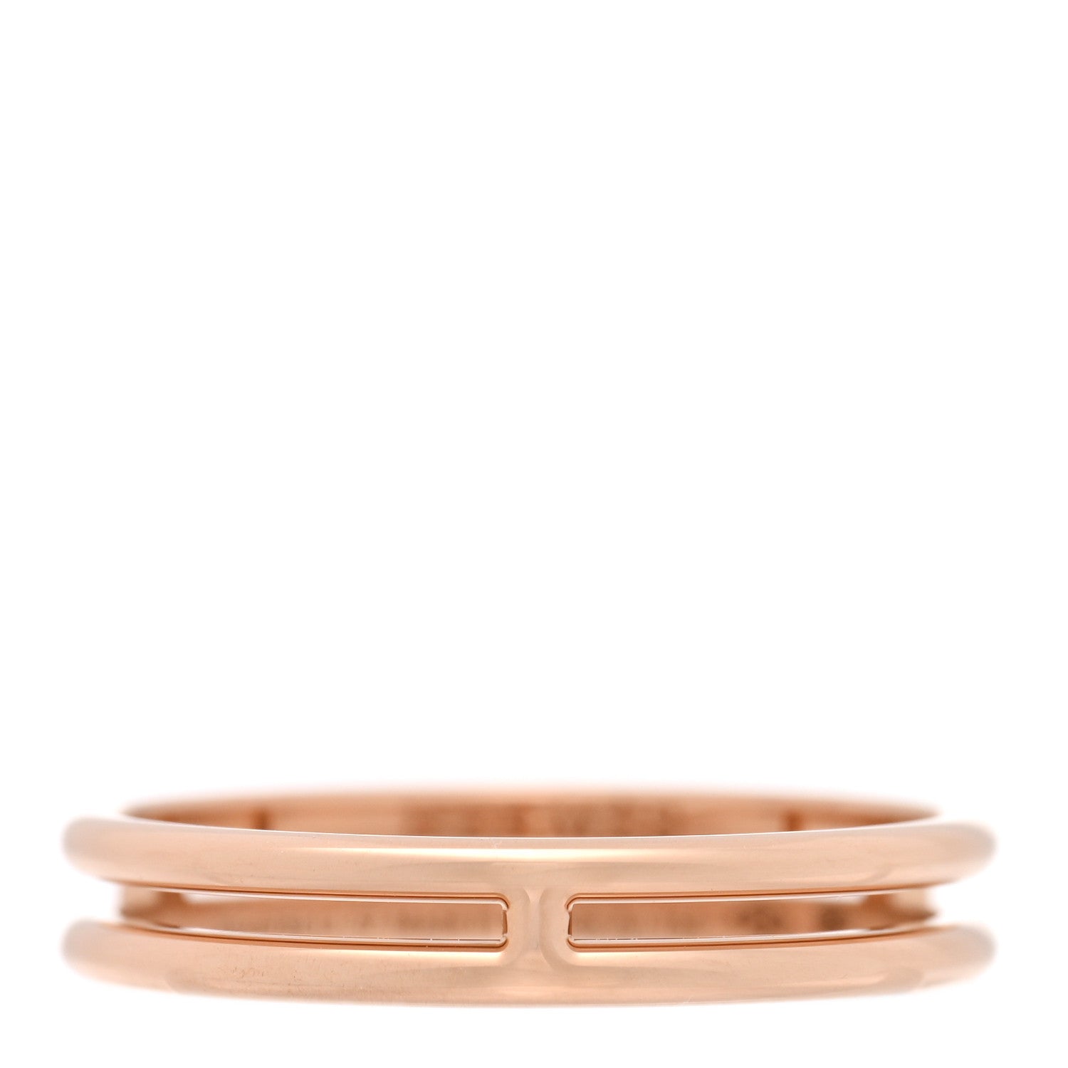 Hermes 18K Rose Gold Ariane Wedding Band Ring 57 8 1 of 5